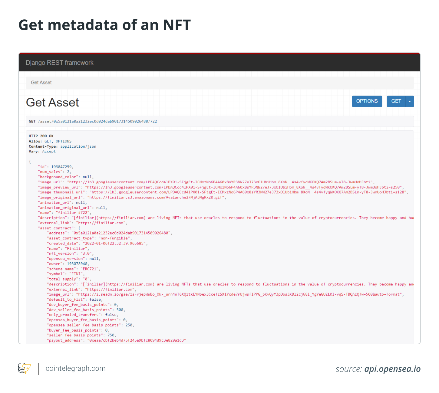 Get metadata of an NFT