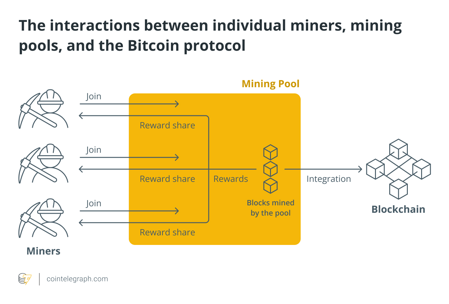 The interactions between individual miners_ mining pools_ and the Bitcoin protocol